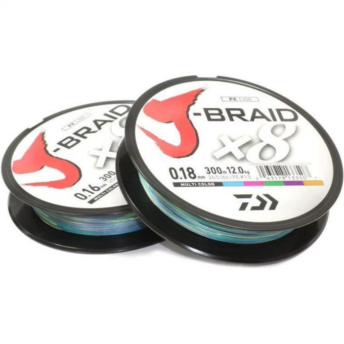 Шнур DAIWA J-Braid X8 0,35мм 300м multicolor 12755-135RU Шнур DAIWA J-Braid X8 0,35мм 300м multicolor 12755-135RU